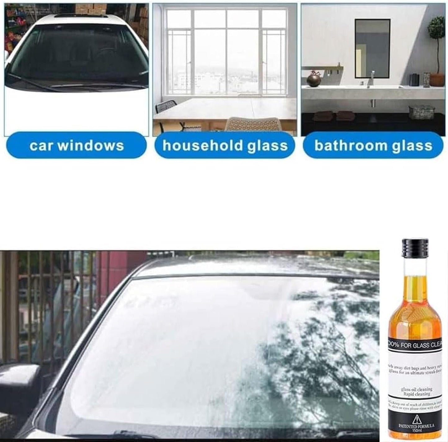 CERAKOTE® Hydrophobic Automotive Rain Repellant, Long-Lasting Visibility and Shine + FREE SPONGE & TOWEL )