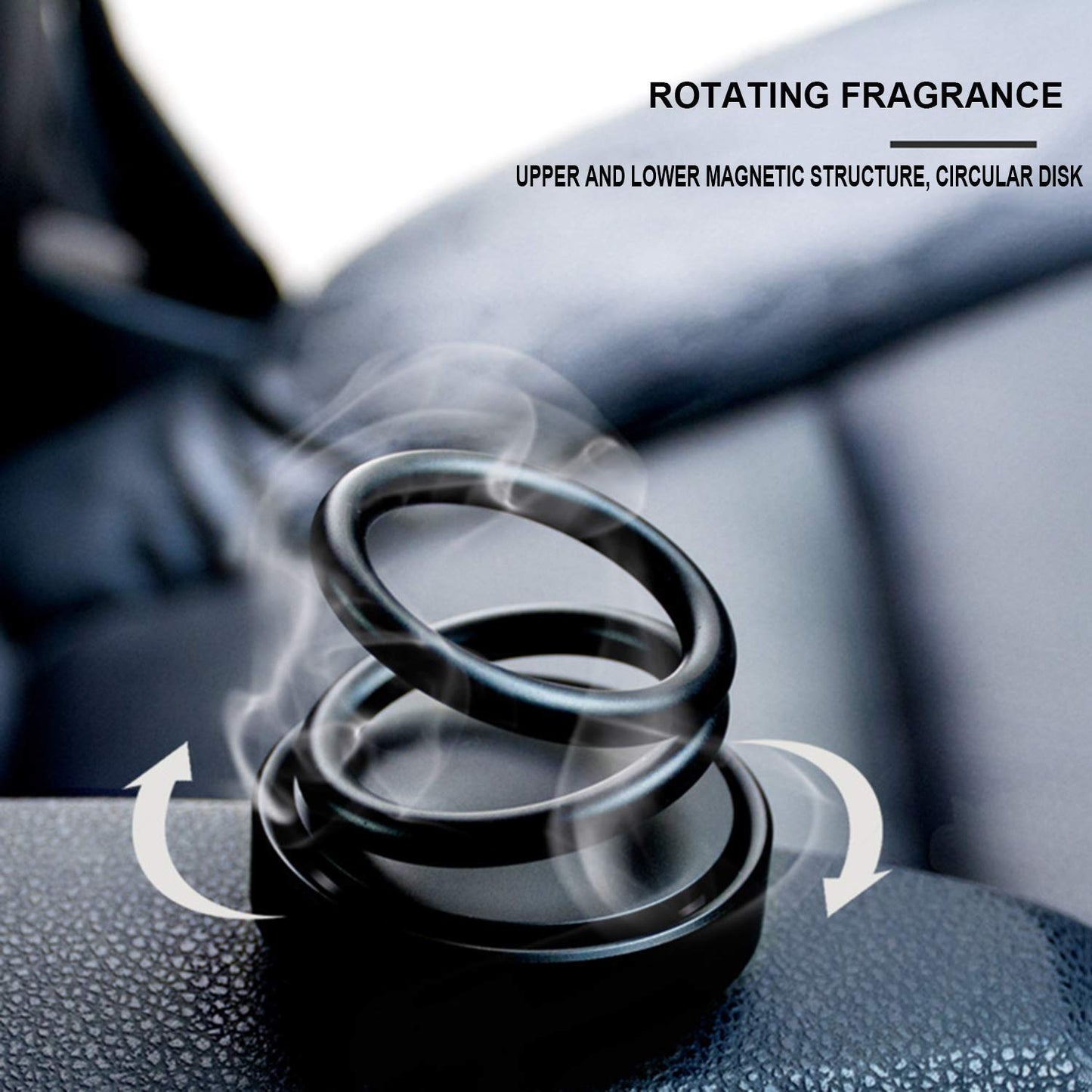 Solar Power Rotating Car Air Freshener Perfume (color as per stock)