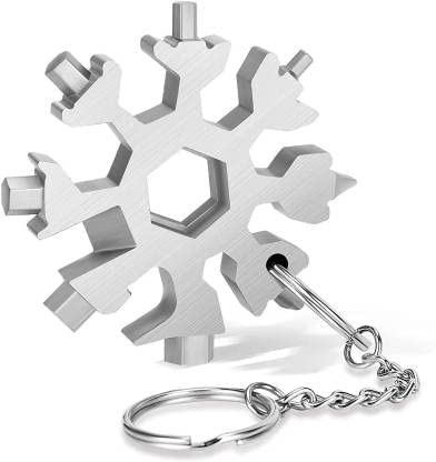 18 in 1 Stainless Steel Snowflake Multi tool kit with Keychain (Pack of 2)