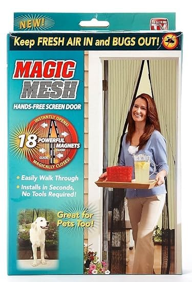 Magic Curtain Door Mesh Magnetic Fastening Hands Free Fly Bug Insect Screen