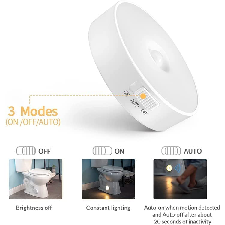 Pack of 2 Motion Sensor Light With USB Charging Wireless Self Adhesive LED