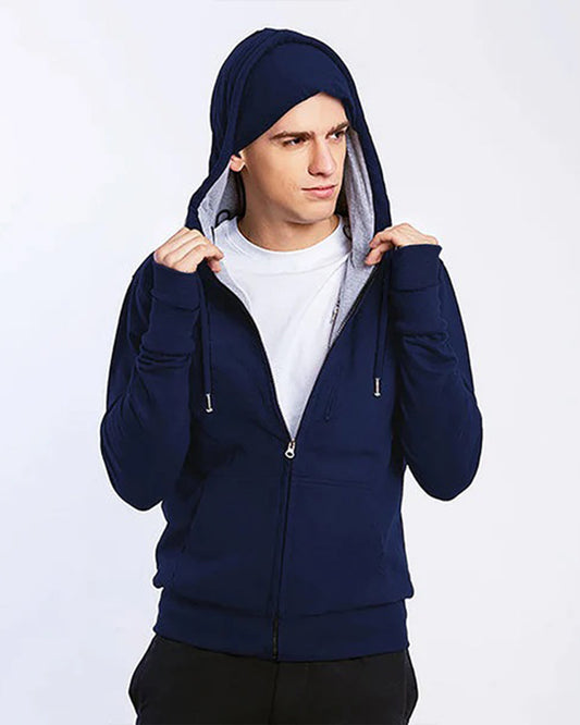 Travel Hoodie | Full Sleeve Navy Blue