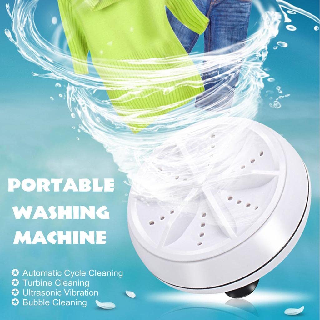 Mini Turbine Washing Machine Portable Device with USB Cable for Travel Home