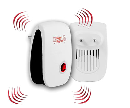 PEST REJECT Ultrasonic Pest Repeller to Repel Rats, Cockroach, Mosquito, Home Pest and Rodent Repelling Aid for Mosquito, Cockroaches, Ants Spider Insect Pest Control Electric Pest Repelling