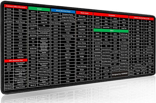 Anti-Slip Keyboard Shortcuts Mouse Pad (80x30cm)