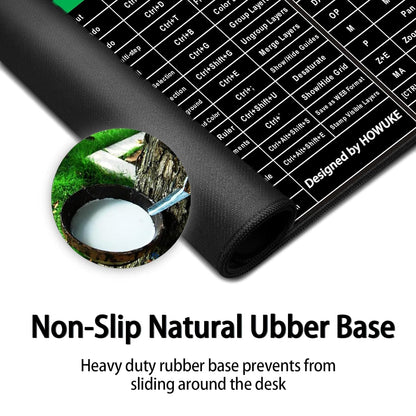 Anti-Slip Keyboard Shortcuts Mouse Pad (80x30cm)