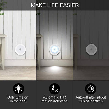 Pack of 2 Motion Sensor Light With USB Charging Wireless Self Adhesive LED