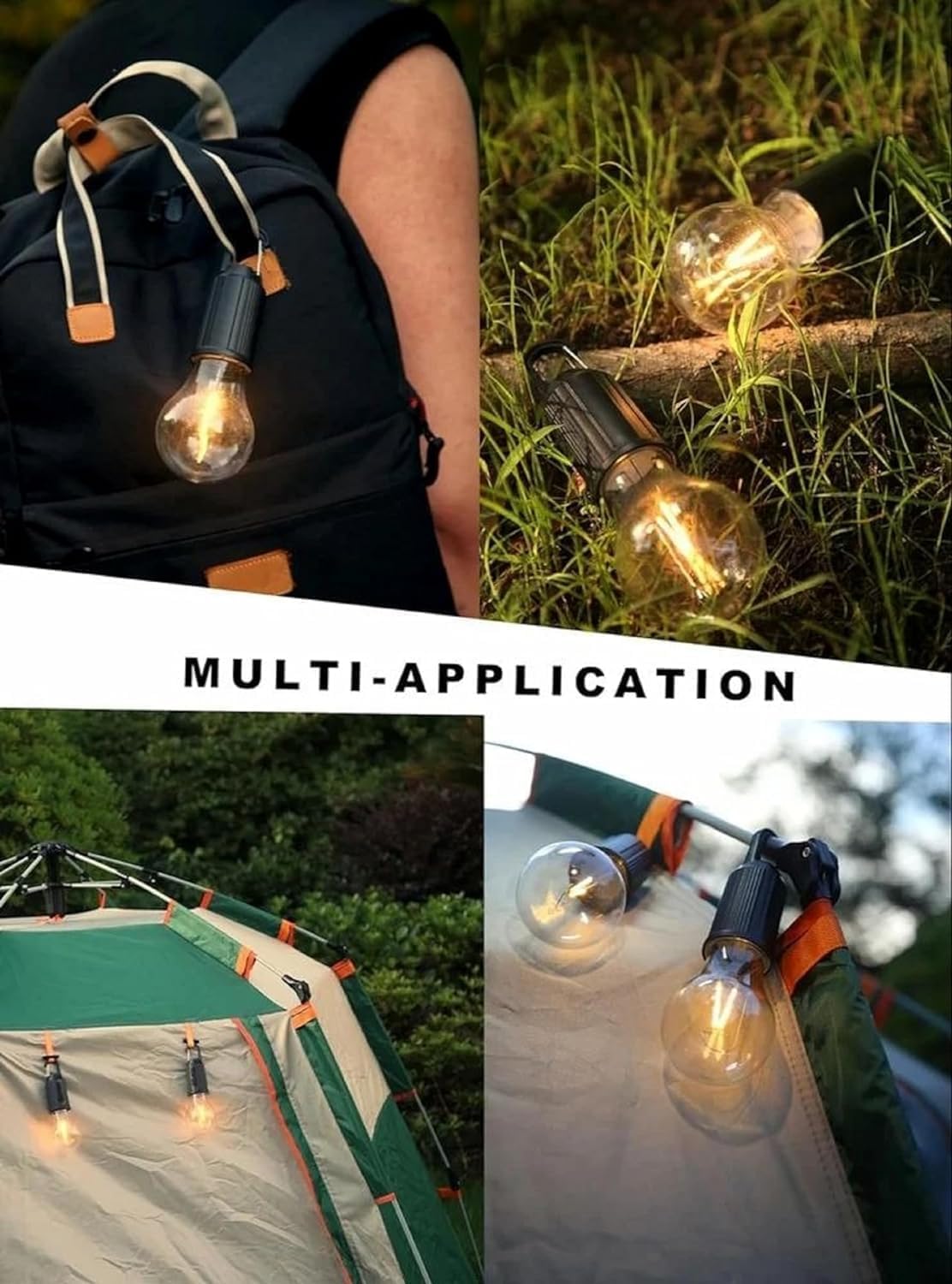 BUY 1 GET 1 FREE Rechargeable Camping Hanging Bulb with 3 Modes for  Tent Lamp, Camping, Hiking, Backpacking, Emergency Outage