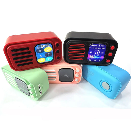 wireless Bluetooth speaker with screen (use as alarm,calender and ETC.)