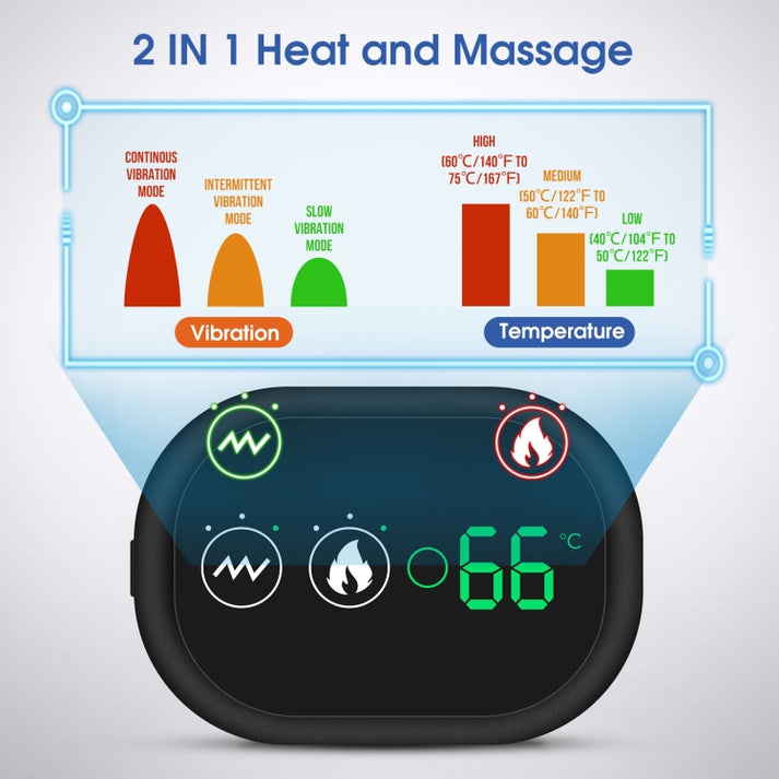 Rechargeable Electric Shoulder Massager & Heating Belt – Vibration Therapy, Hot Compress for Shoulder, Elbow & Knee Pain Relief