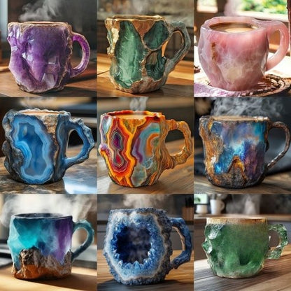 (New year Sale ) ✨️2025 New Mineral Crystal Coffee Mugs☕